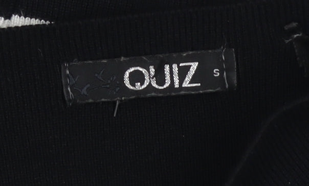 Womens UK Size S Quiz Black Pullover Jumper