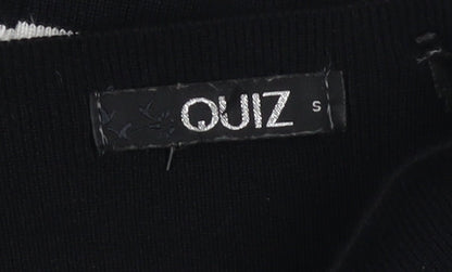 Womens UK Size S Quiz Black Pullover Jumper