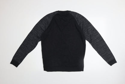 Ted Baker Men's Black Cotton Blend Crew Neck Jumper Size L