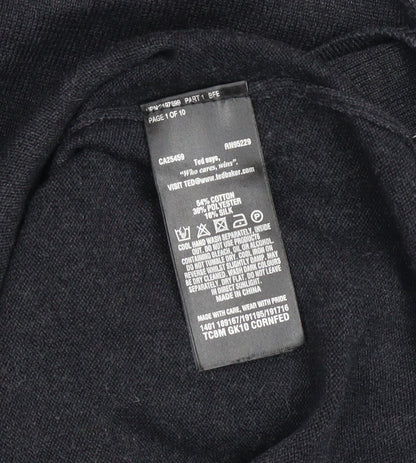 Ted Baker Men's Black Cotton Blend Crew Neck Jumper Size L