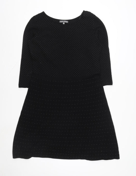 Laura Ashley Women’s Black Size 14 Fit & Flare Knit Dress