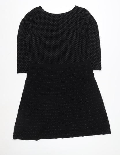 Laura Ashley Women’s Black Size 14 Fit & Flare Knit Dress