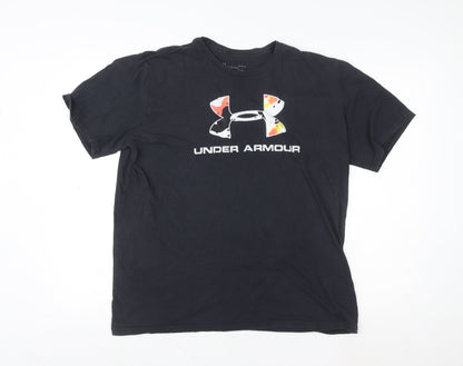 Under Armour Men’s Black HeatGear Graphic Logo Short Sleeve T-Shirt L