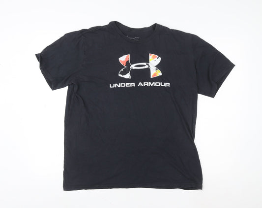 Under Armour Men’s Black HeatGear Graphic Logo Short Sleeve T-Shirt L