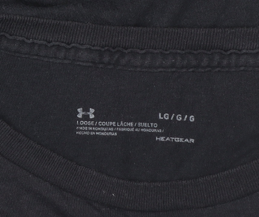 Under Armour Men’s Black HeatGear Graphic Logo Short Sleeve T-Shirt L
