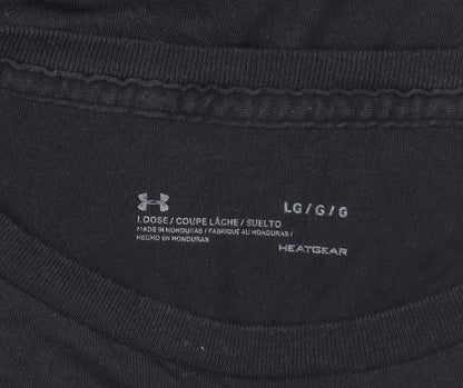 Under Armour Men’s Black HeatGear Graphic Logo Short Sleeve T-Shirt L
