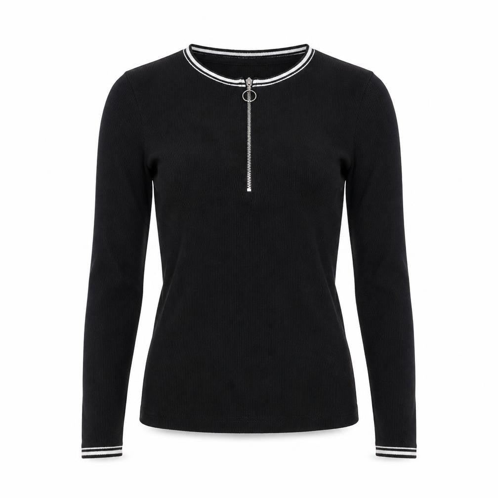 Womens UK Size S DENIMLAB Black Basic T-Shirt
