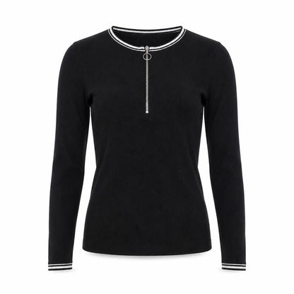 Womens UK Size S DENIMLAB Black Basic T-Shirt