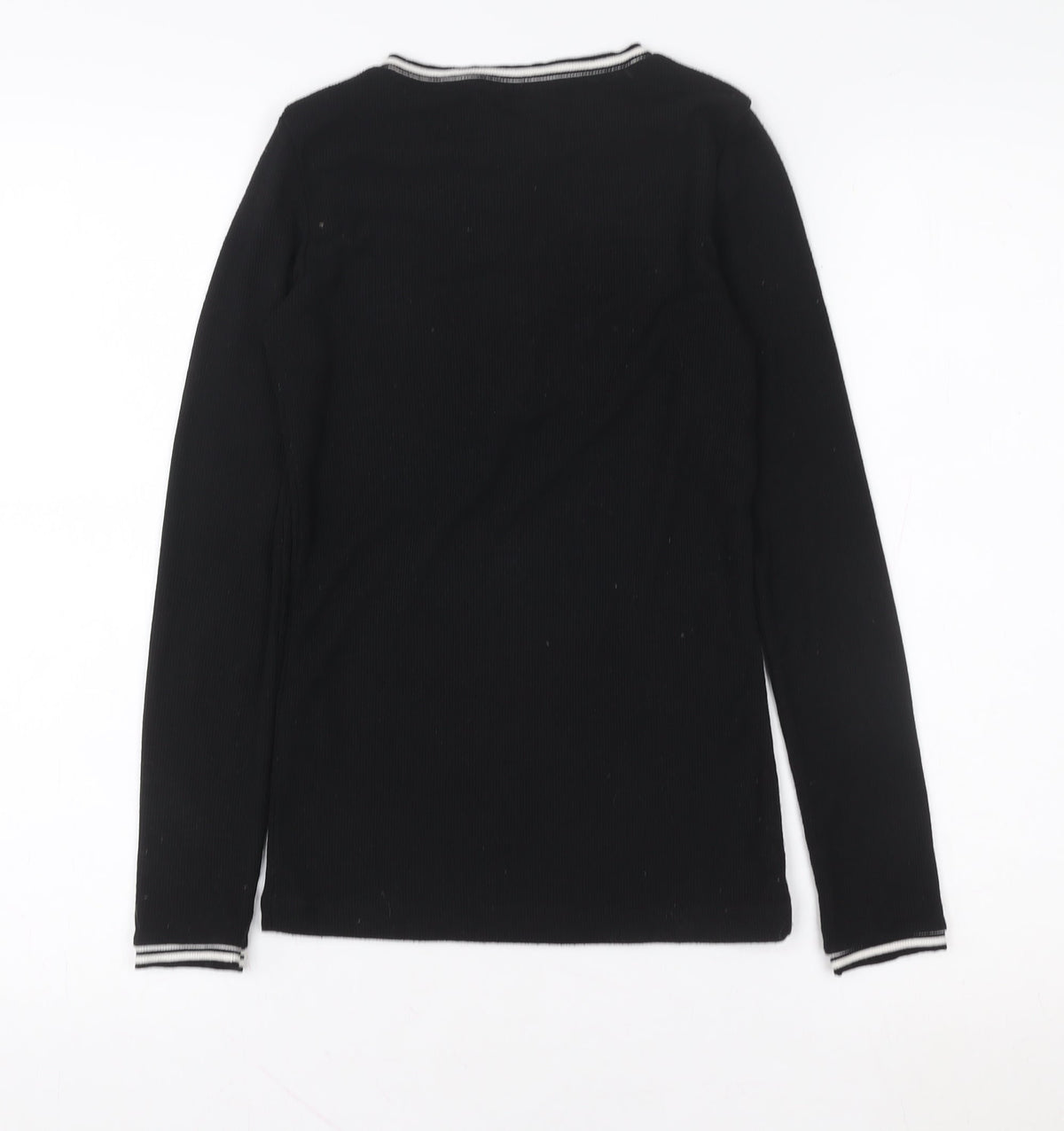 Womens UK Size S DENIMLAB Black Basic T-Shirt