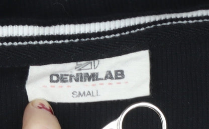 Womens UK Size S DENIMLAB Black Basic T-Shirt