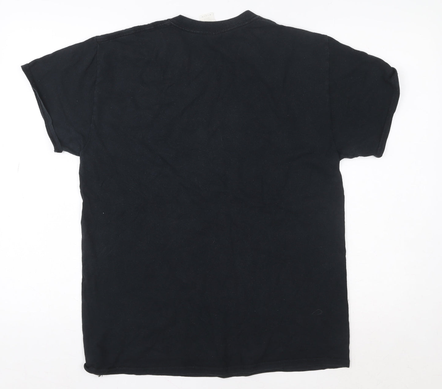 Womens UK Size M Gildan Black Basic T-Shirt
