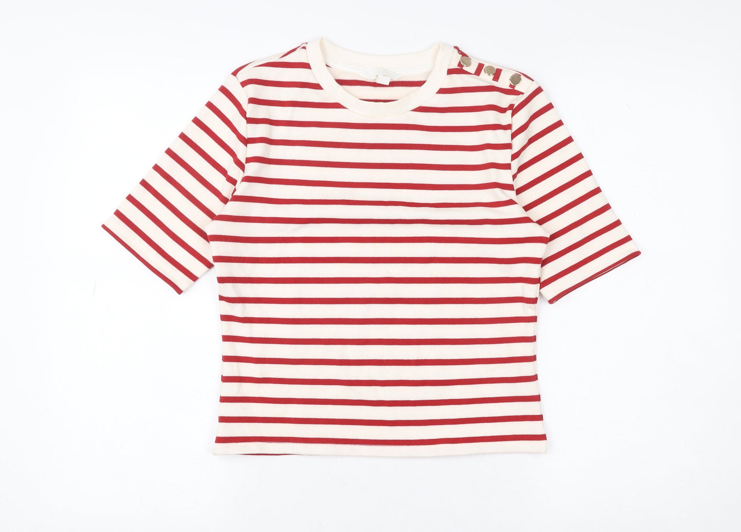 Womens UK Size 12 H&M Red Basic T-Shirt
