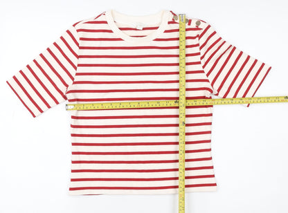 Womens UK Size 12 H&M Red Basic T-Shirt