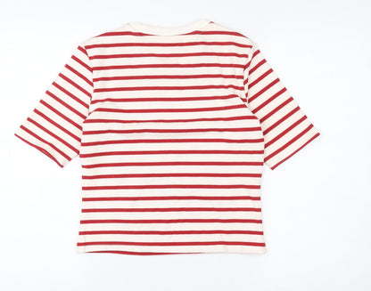 Womens UK Size 12 H&M Red Basic T-Shirt