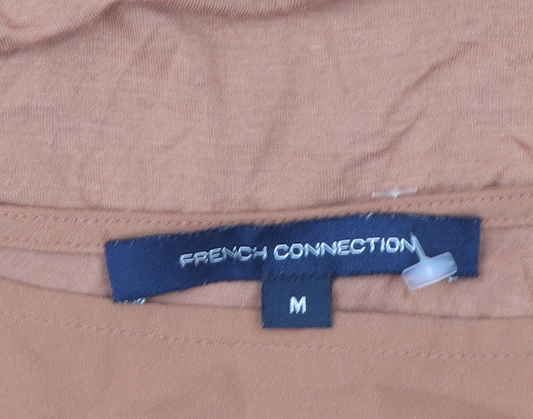 Womens UK Size M French Connection Brown Basic T-Shirt
