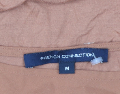 Womens UK Size M French Connection Brown Basic T-Shirt