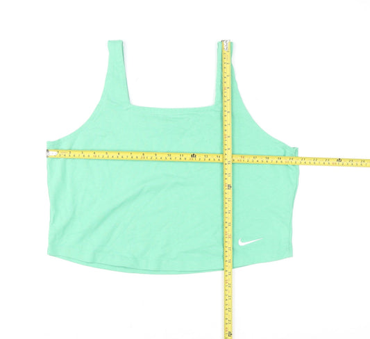 Nike Women's Green Cropped Tank Top XL Sports Jersey