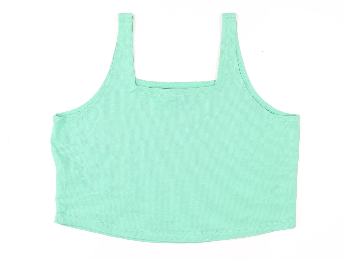 Nike Women's Green Cropped Tank Top XL Sports Jersey
