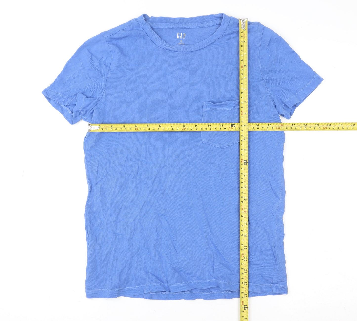 Womens UK Size XS Gap Blue Cropped T-Shirt