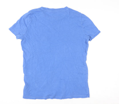 Womens UK Size XS Gap Blue Cropped T-Shirt