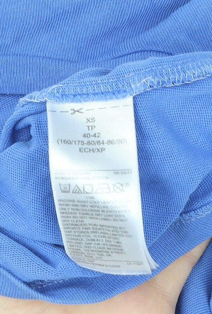 Womens UK Size XS Gap Blue Cropped T-Shirt