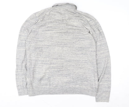 Mens UK Size L Marks and Spencer Grey Henley Sweatshirt