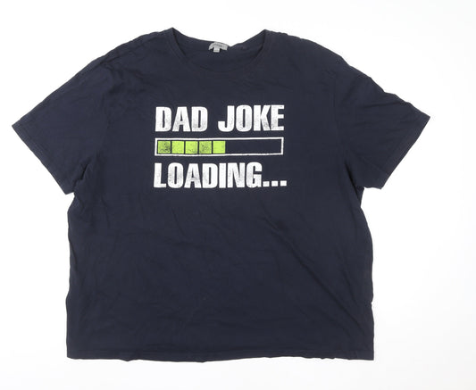 George Men's Blue 4XL Funny Dad Joke Loading Graphic T-Shirt