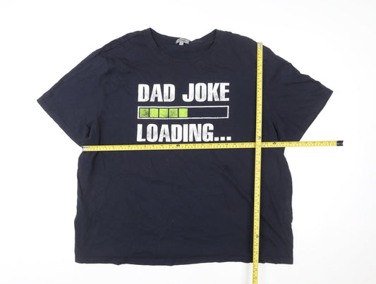 George Men's Blue 4XL Funny Dad Joke Loading Graphic T-Shirt