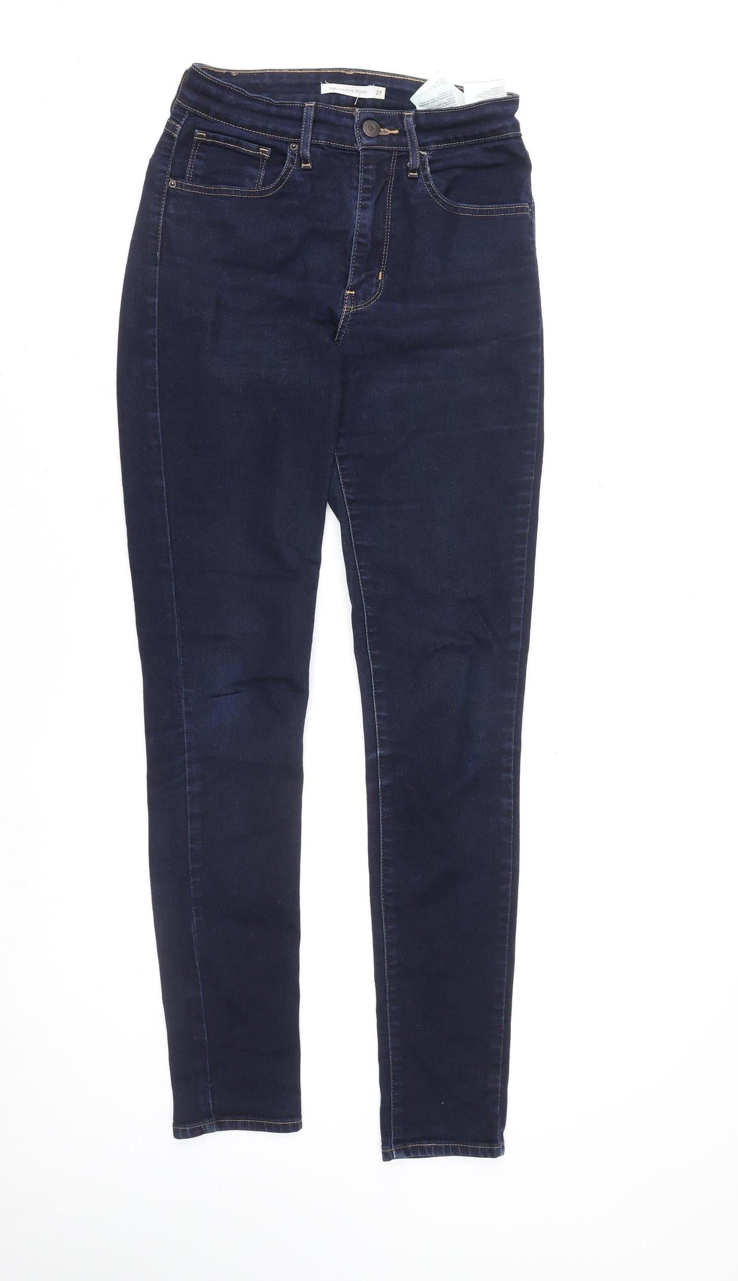 Levi’s Girls Blue 721 High Rise Skinny Jeans Size 9-10 Years Stretch Denim