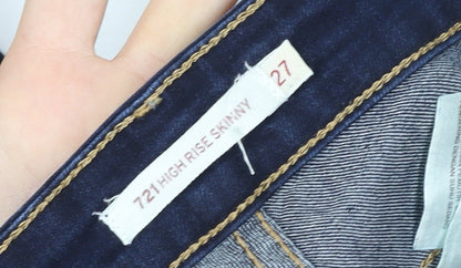 Levi’s Girls Blue 721 High Rise Skinny Jeans Size 9-10 Years Stretch Denim