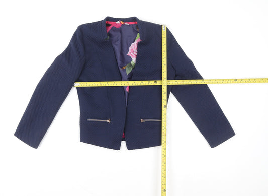 Baker by Ted Baker Girls Blue Textured Blazer Jacket Size 5 Years