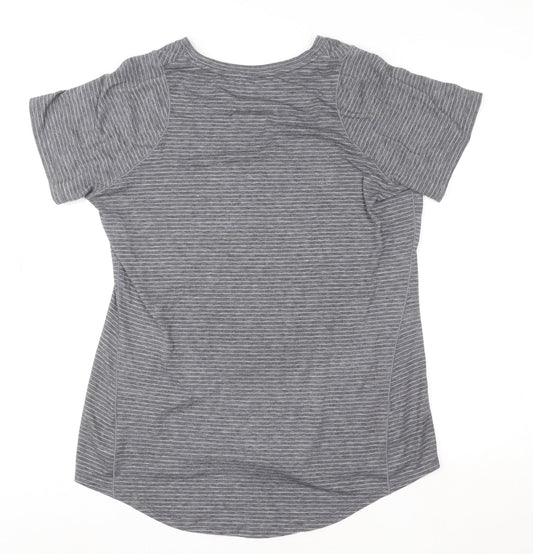 Athletic Works Men’s Grey Striped Short Sleeve T-Shirt M