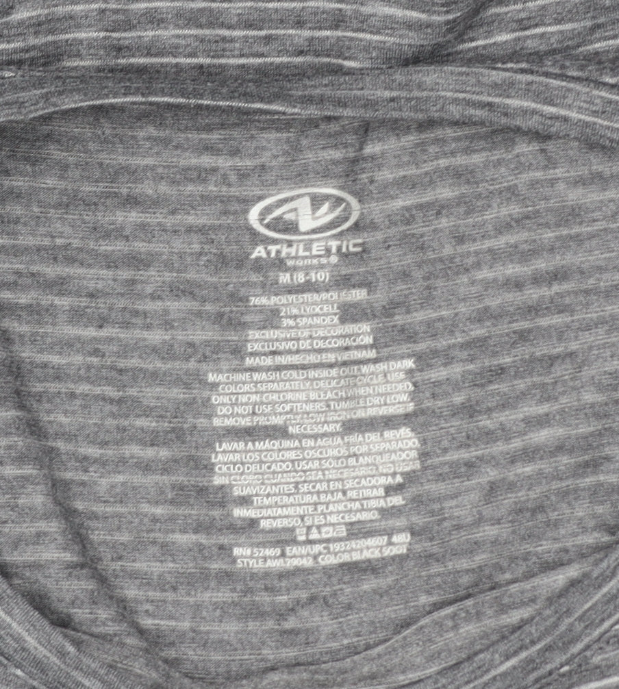 Mens UK Size M Athletic Works Grey Gym & Training Running & Jogging Yoga T-Shirt