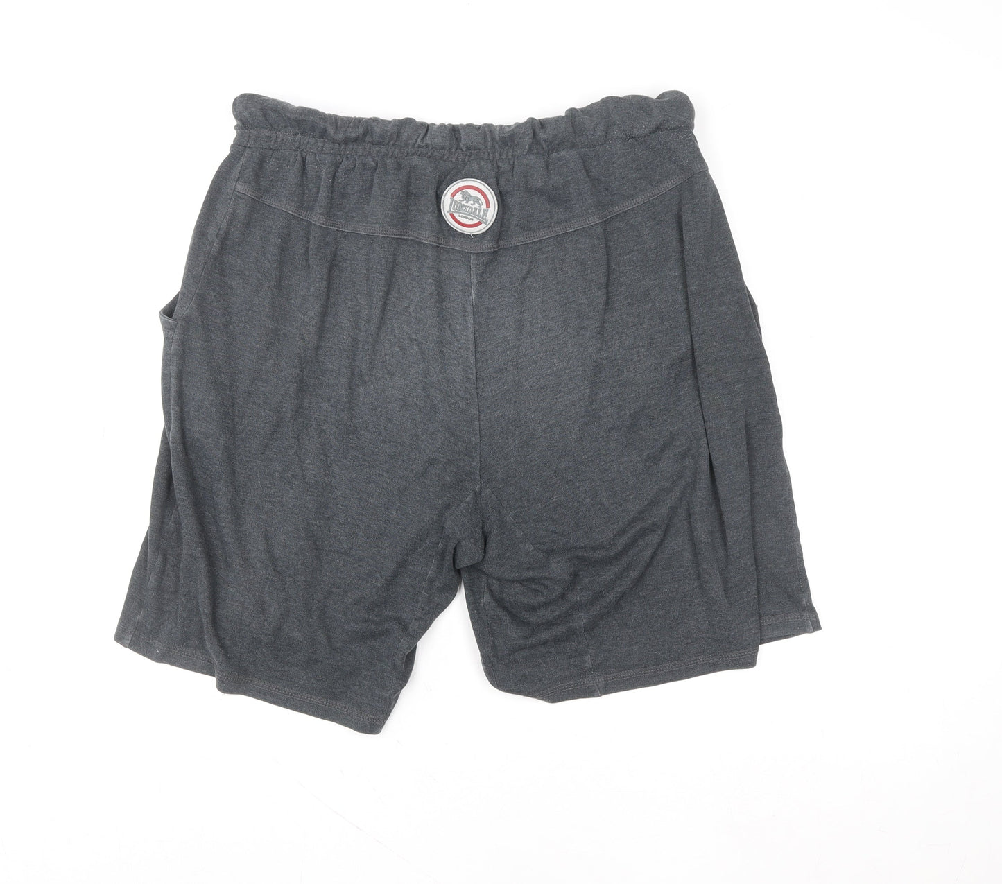 Lonsdale Men’s Grey Athletic Shorts L Elastic Waist Gym Wear