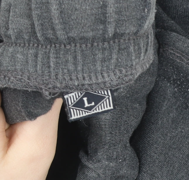 Lonsdale Men’s Grey Athletic Shorts L Elastic Waist Gym Wear