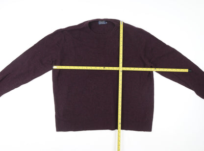 Joules Men's Purple Wool Blend Crew Neck Jumper XXL Classic Fit