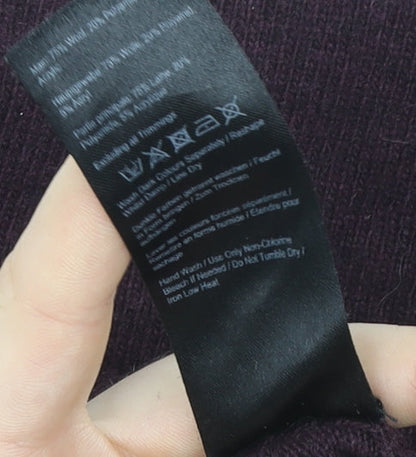 Joules Men's Purple Wool Blend Crew Neck Jumper XXL Classic Fit