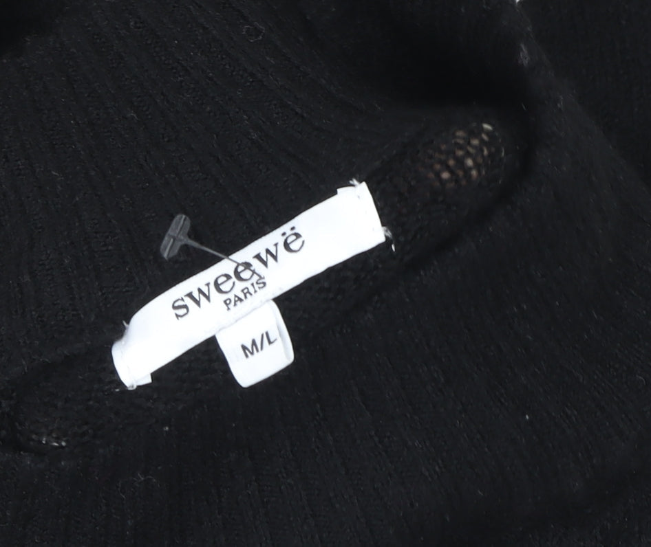 Womens UK Size M Sweewē Paris Black Pullover Jumper