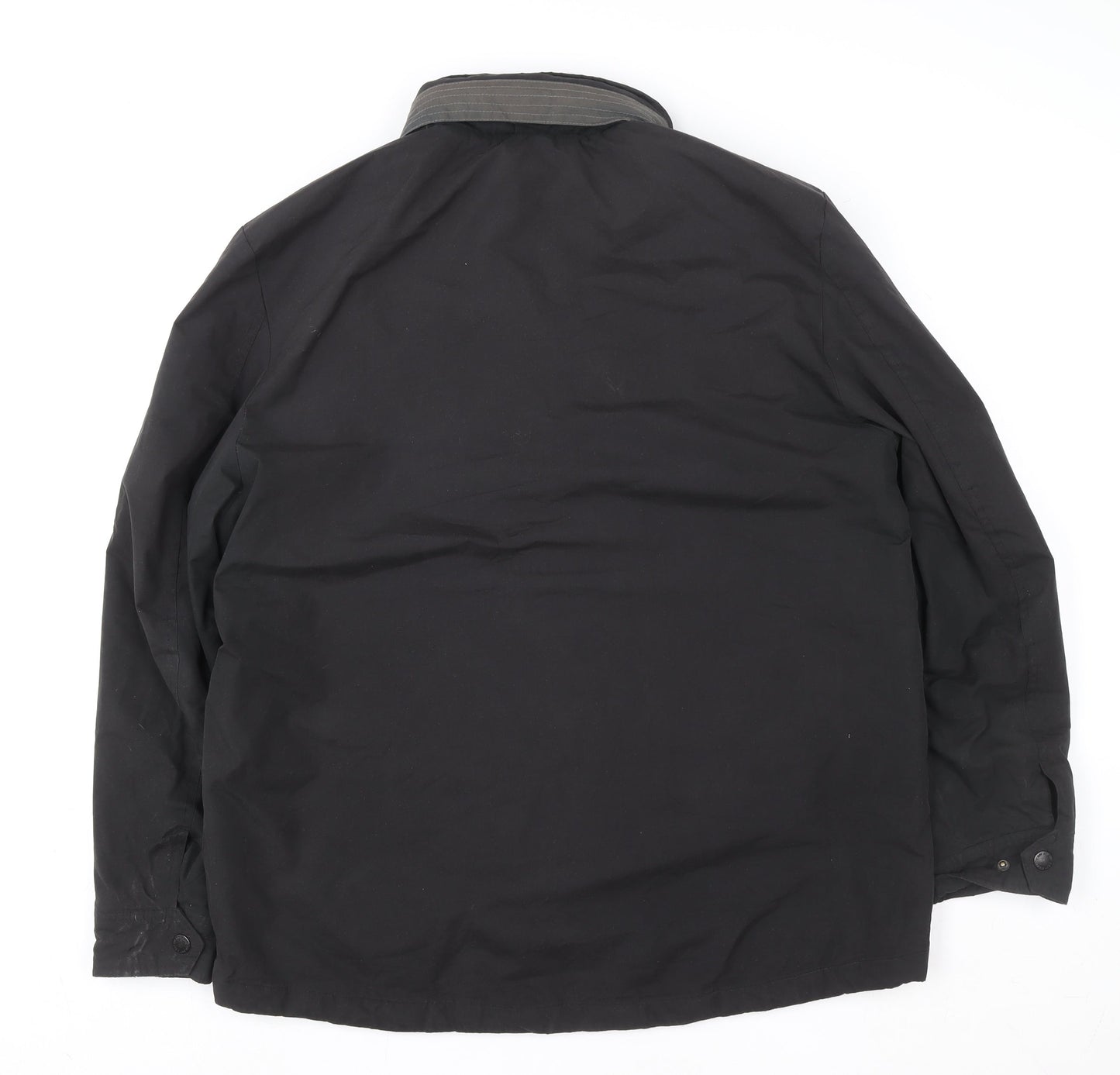 Atlantic Bay Men's Black L Parka Jacket Quilted Lined Stand Collar