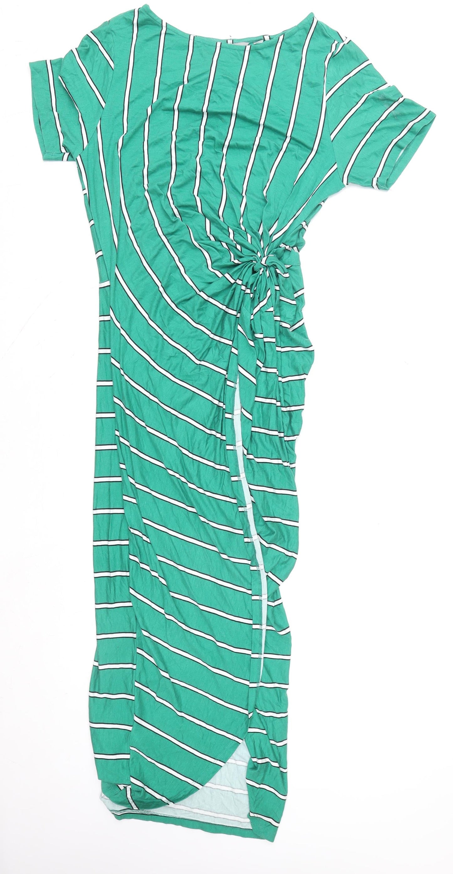 Dorothy Perkins Women’s Green Striped Bodycon Maxi Dress Size 16