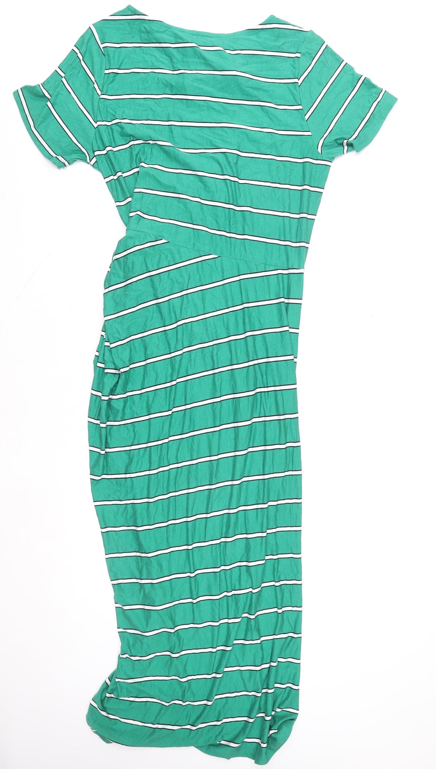 Dorothy Perkins Women’s Green Striped Bodycon Maxi Dress Size 16