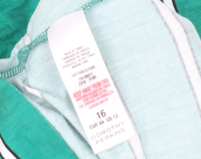 Dorothy Perkins Women’s Green Striped Bodycon Maxi Dress Size 16