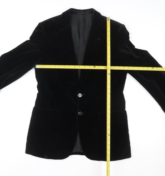 Marks and Spencer Women’s Black Velvet Tuxedo Blazer Size M