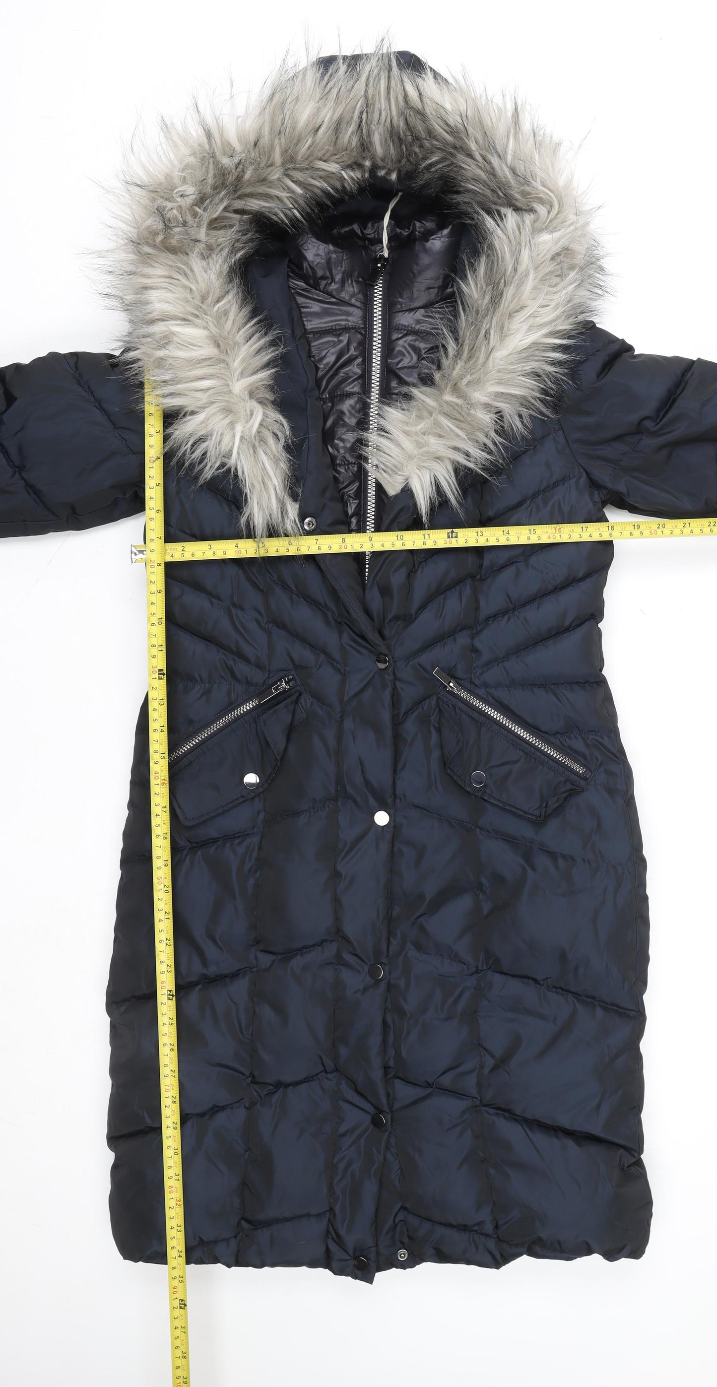 Womens UK Size 6 NEXT Blue Puffer Jacket