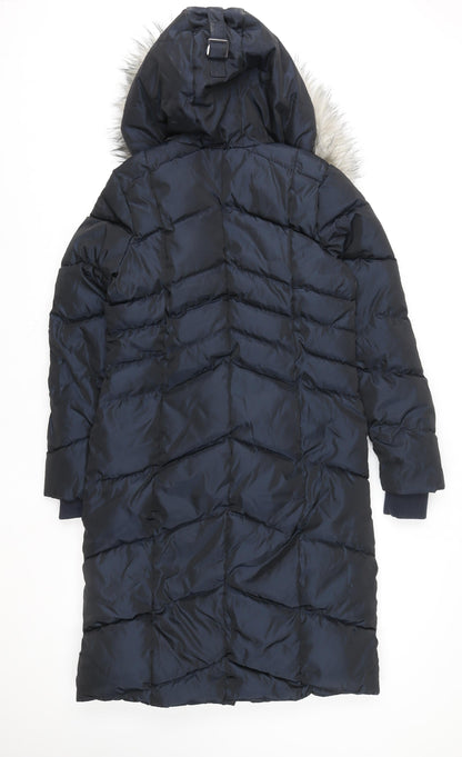 Womens UK Size 6 NEXT Blue Puffer Jacket