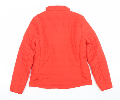 Marks and Spencer Women Red Puffer Jacket Size 10 Polyester