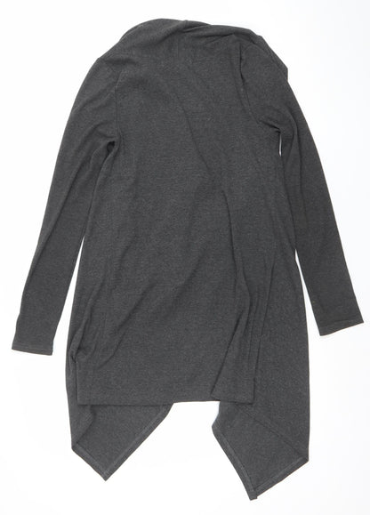 Womens UK Size S Red Berry Grey Cardigan Jumper