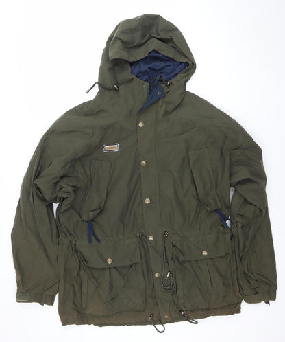 Columbia Women Green L Parka Hooded Nylon Winter Jacket