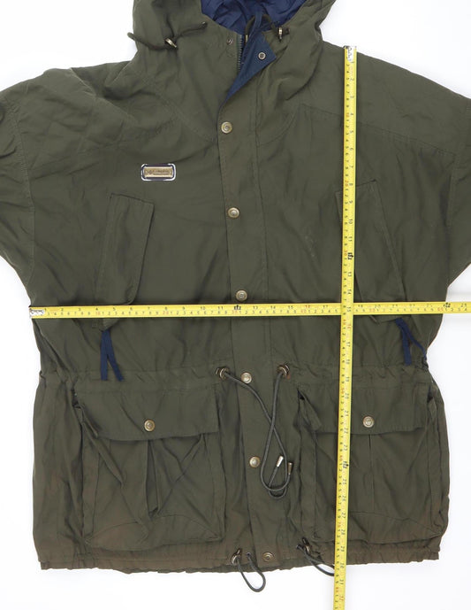 Columbia Women Green L Parka Hooded Nylon Winter Jacket