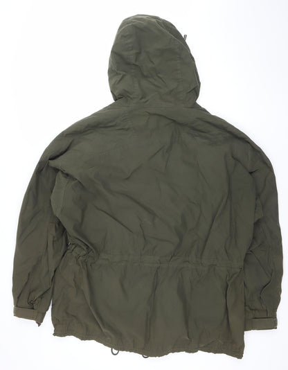 Columbia Women Green L Parka Hooded Nylon Winter Jacket